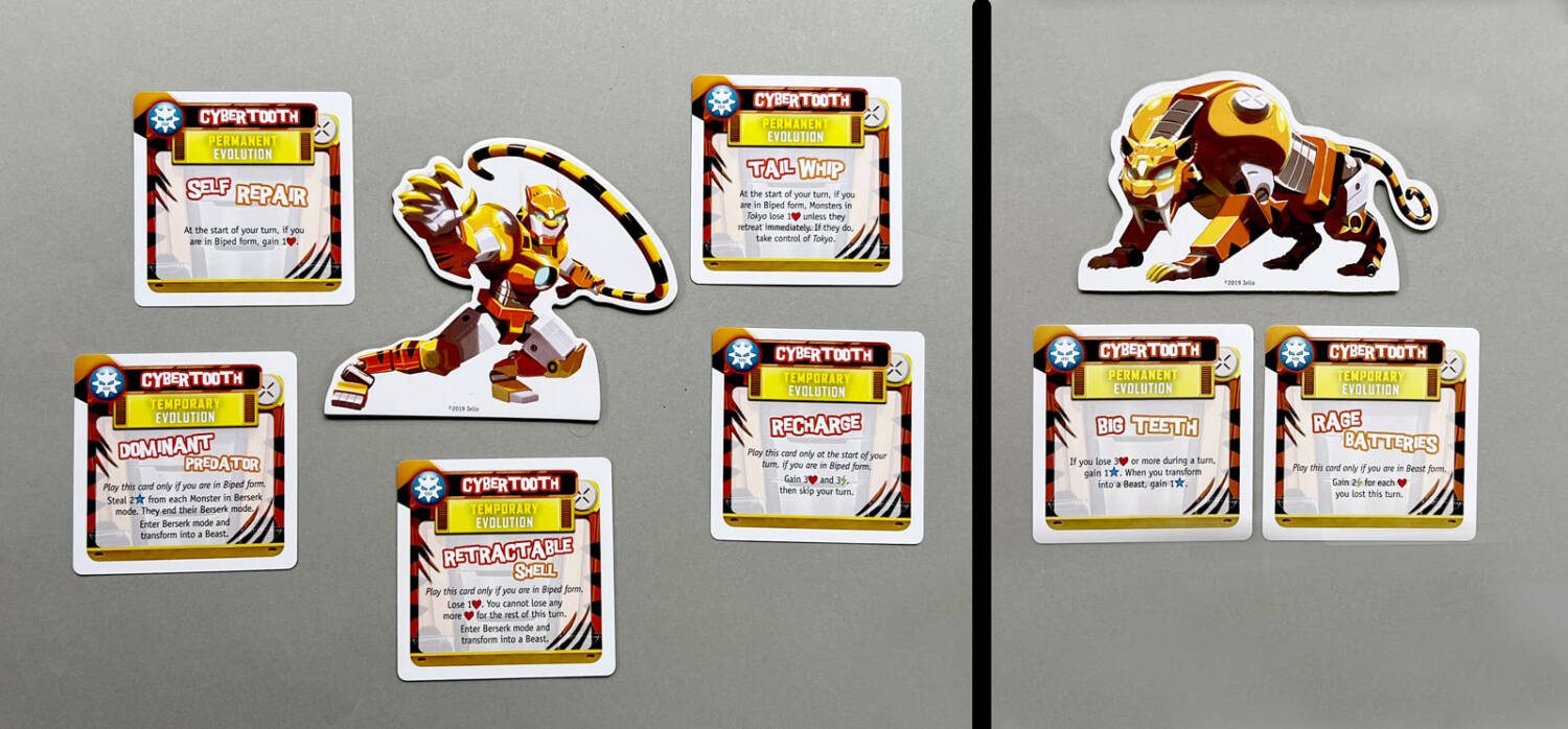 Cybertooth's Evolution cards