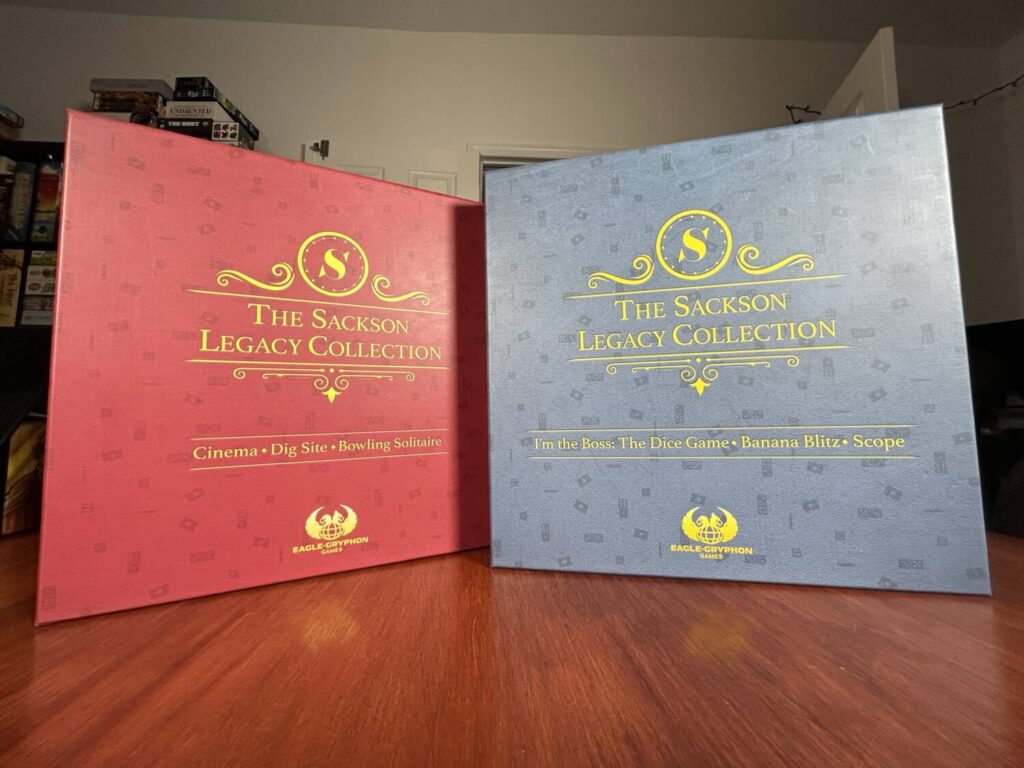 The fronts of both boxes.