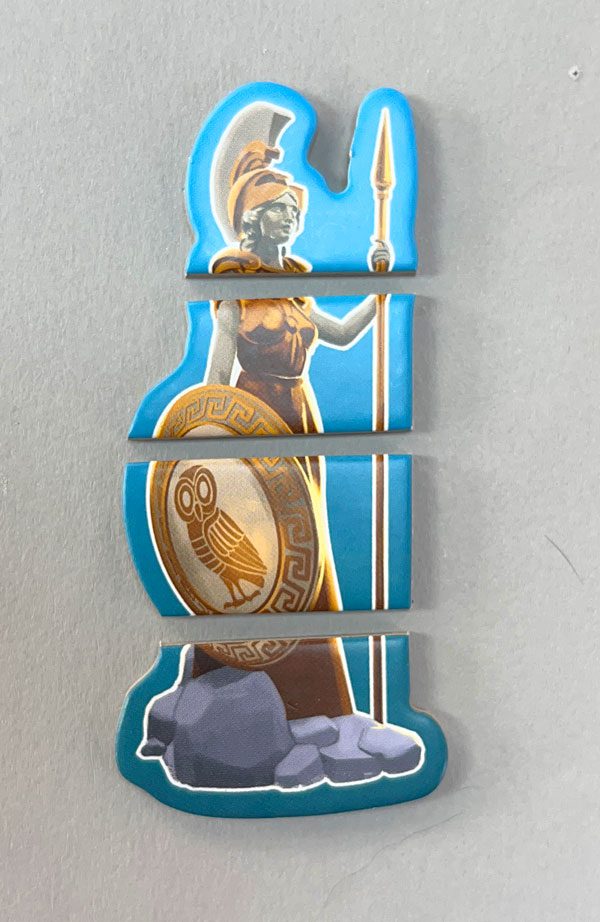 The four pieces of the Athena statue.