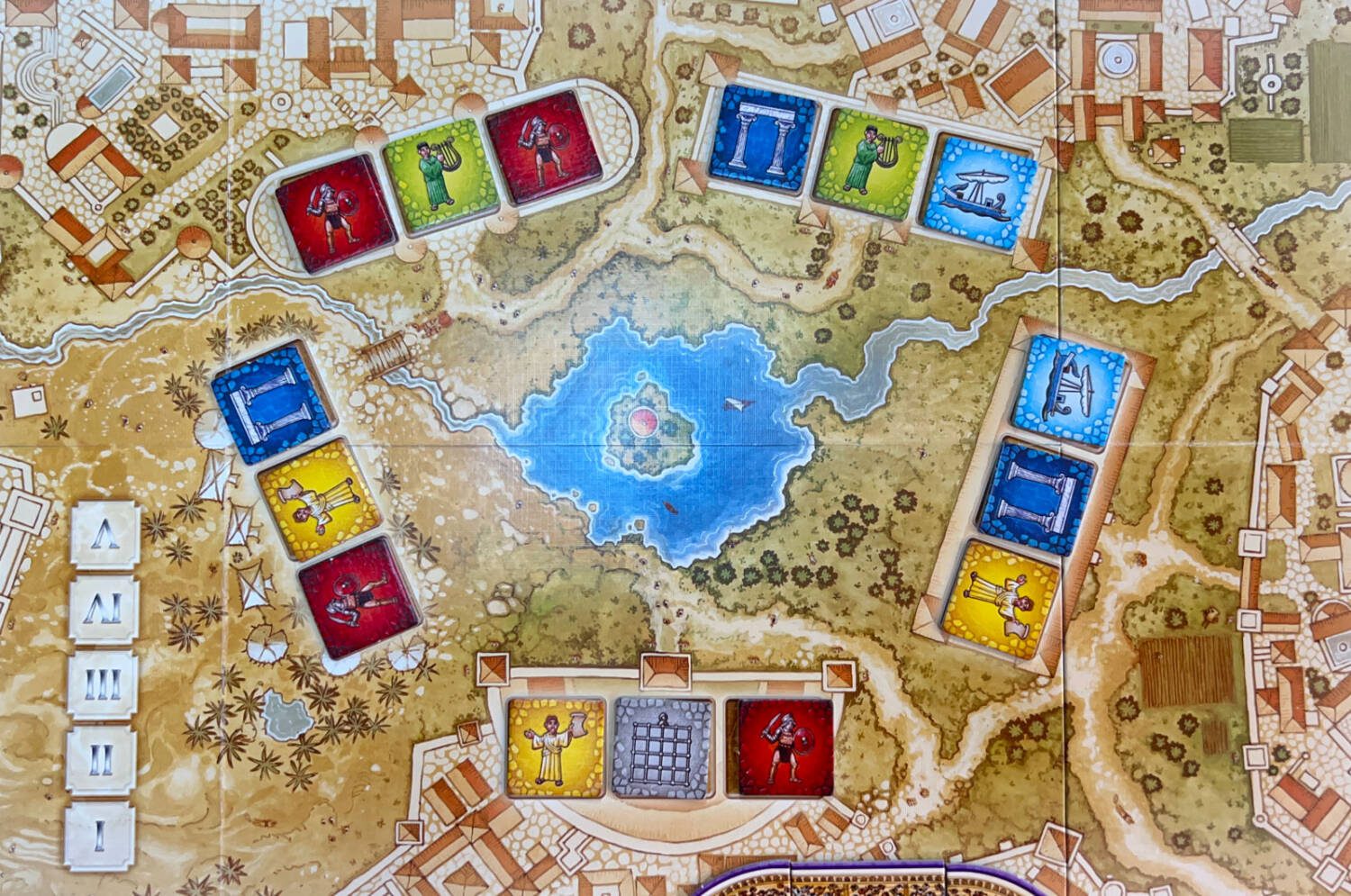 Five sets of opening auction tiles