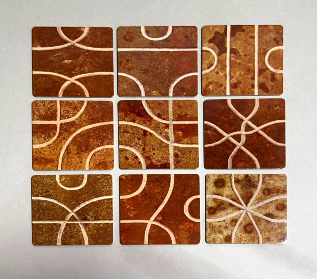 Nine random tiles
