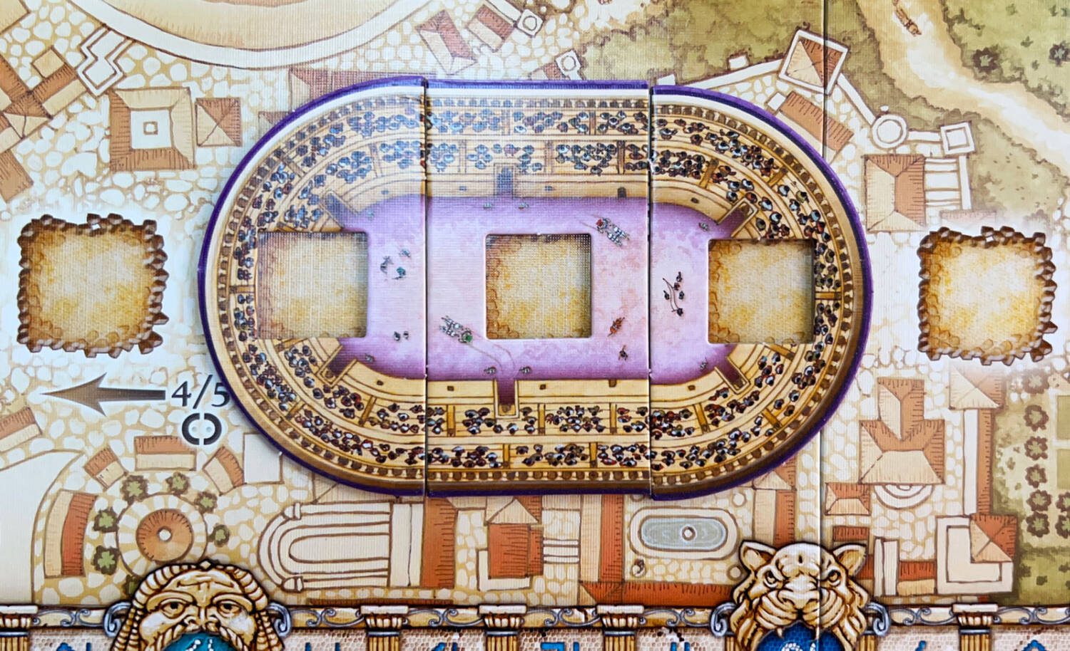 Purple's three-piece starting colosseum