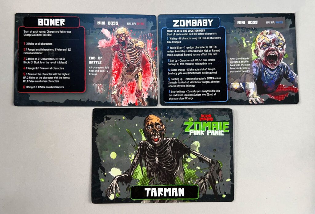 Top: Two of the mini-bosses. Bottom: Tarman