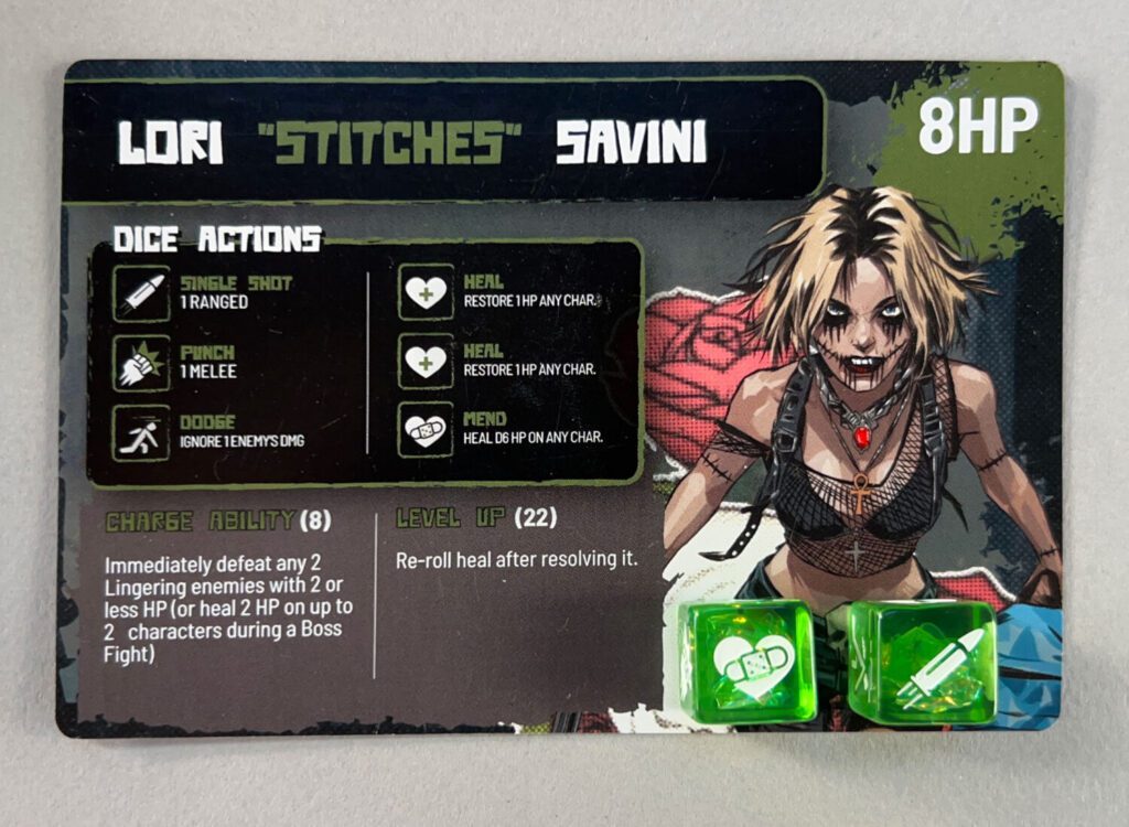 Half of Lori "Stitches" Savini's abilites involve Healing.