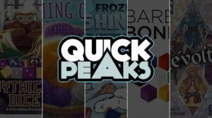 Quick Peaks – Mythical Dice, Knitting Circle, Frozen Shinies, Bare Bones, and Révolte thumbnail