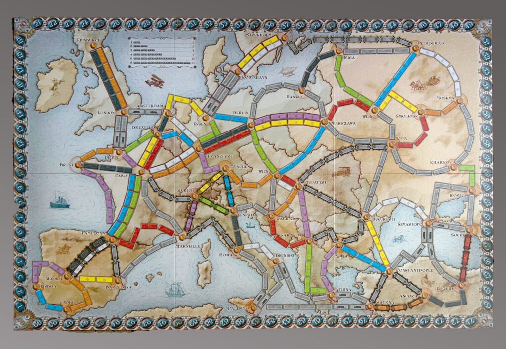 The Ticket to Ride: Europe Map