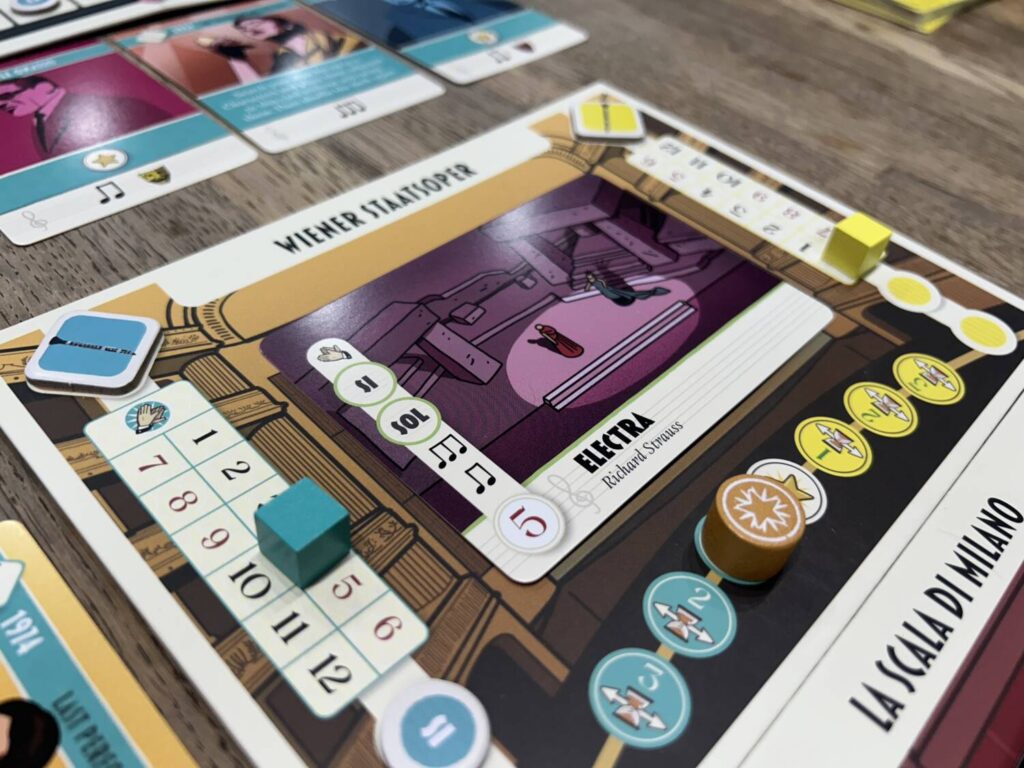 A close-up photograph of an opera house board.