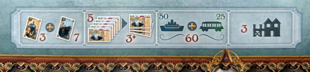 Starting items as shown on The World side of the board.